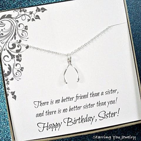 Anavia Sister Necklace, Sister Jewelry Gift, Gift for Sister, Sister  Birthday Gift, Birthday Day Gift for Her, Double Cubes Pendant Necklace  with Wish Card -[2 Silver Charms] - Walmart.com