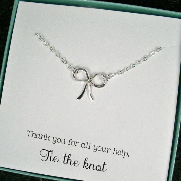 Tie the knot hot sale white necklace